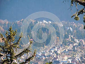 Cities and buildings seen from 1400 meters altitude photo